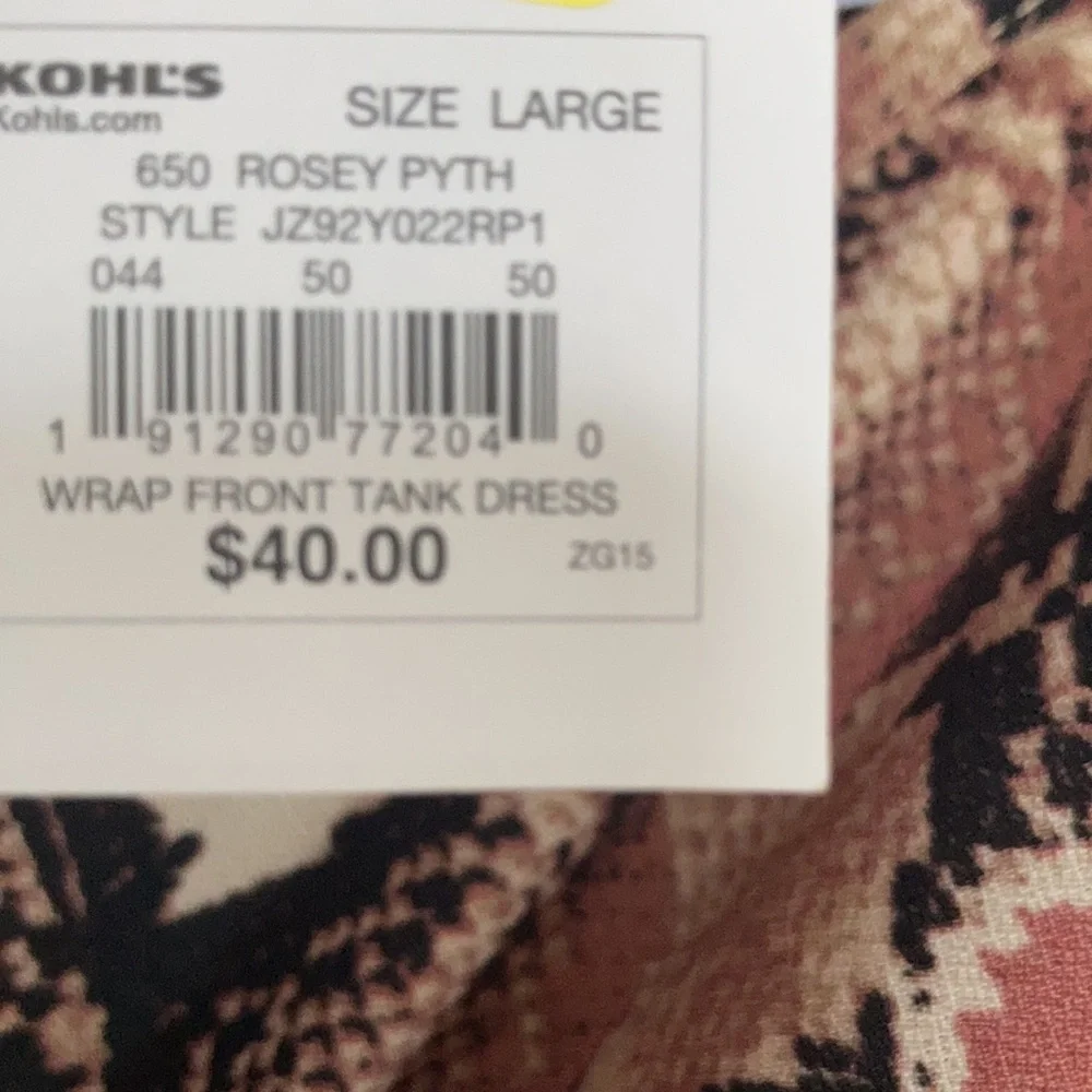 Candie’s python print animal print fit & flare dress w stretch L jr - Picture 15 of 15